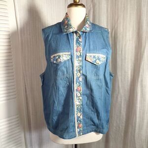 Koret City Blues | Women’s | Blouses | Size 16W | Vintage Koret Jean Button Down